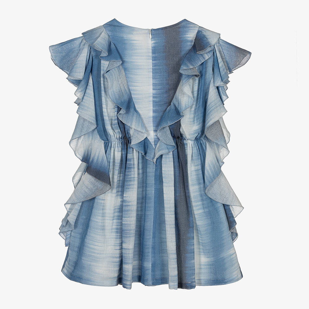 Chloé-Teen Girls Blue Striped Dress | Childrensalon Outlet