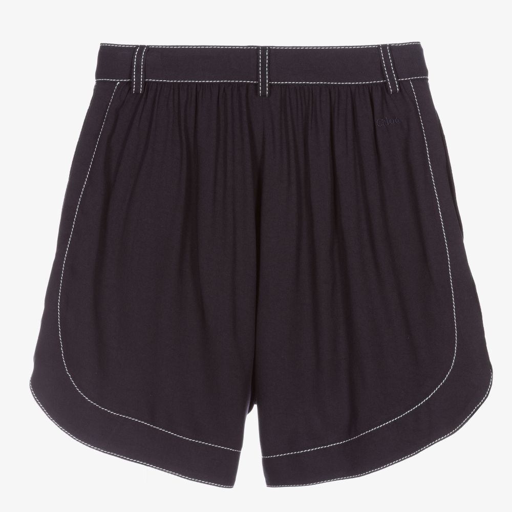 Chloé-Синие шорты из вискозы для девочек-подростков | Childrensalon Outlet