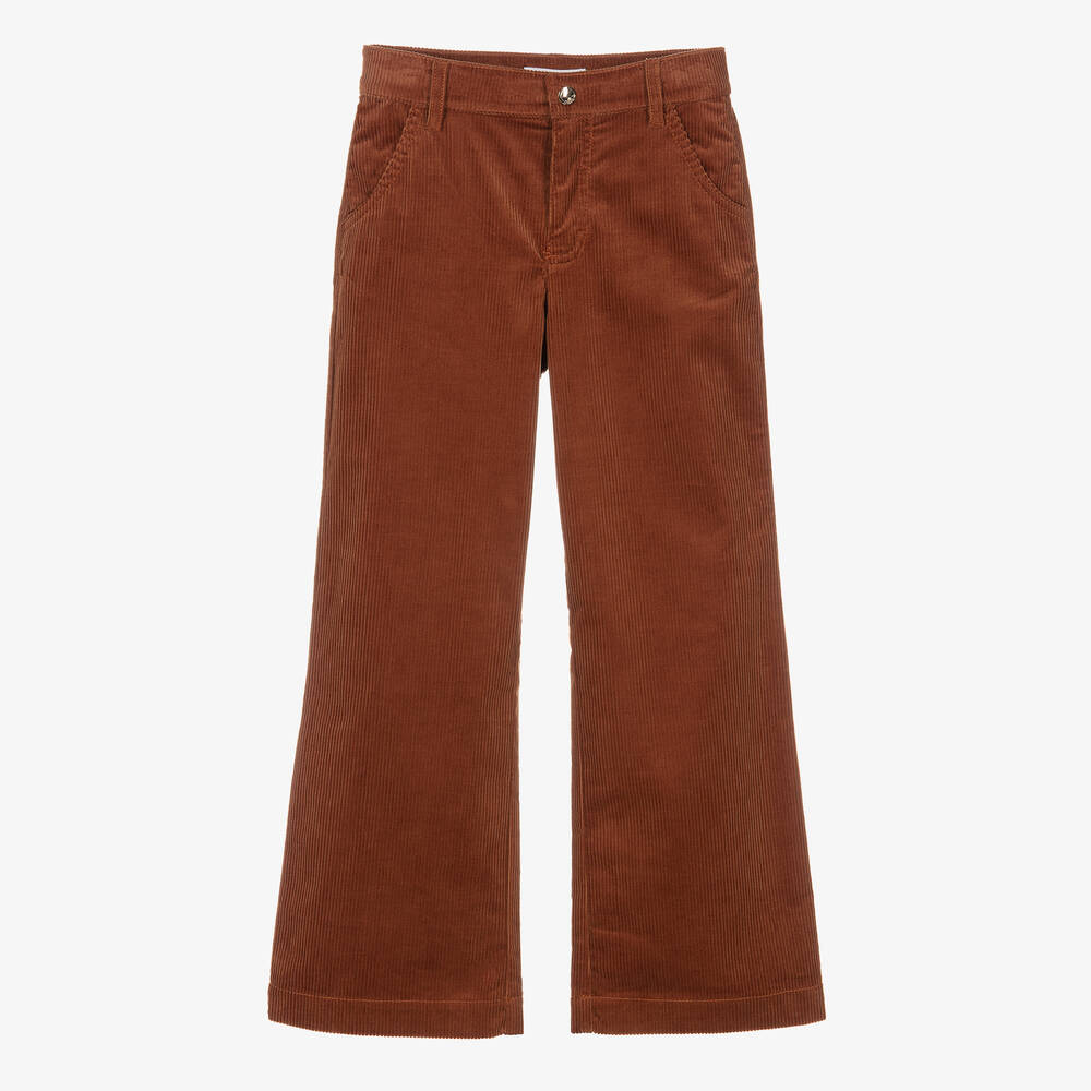 Chloé-بنطلون تينز بناتي قطن كوردروي لون بني | Childrensalon Outlet