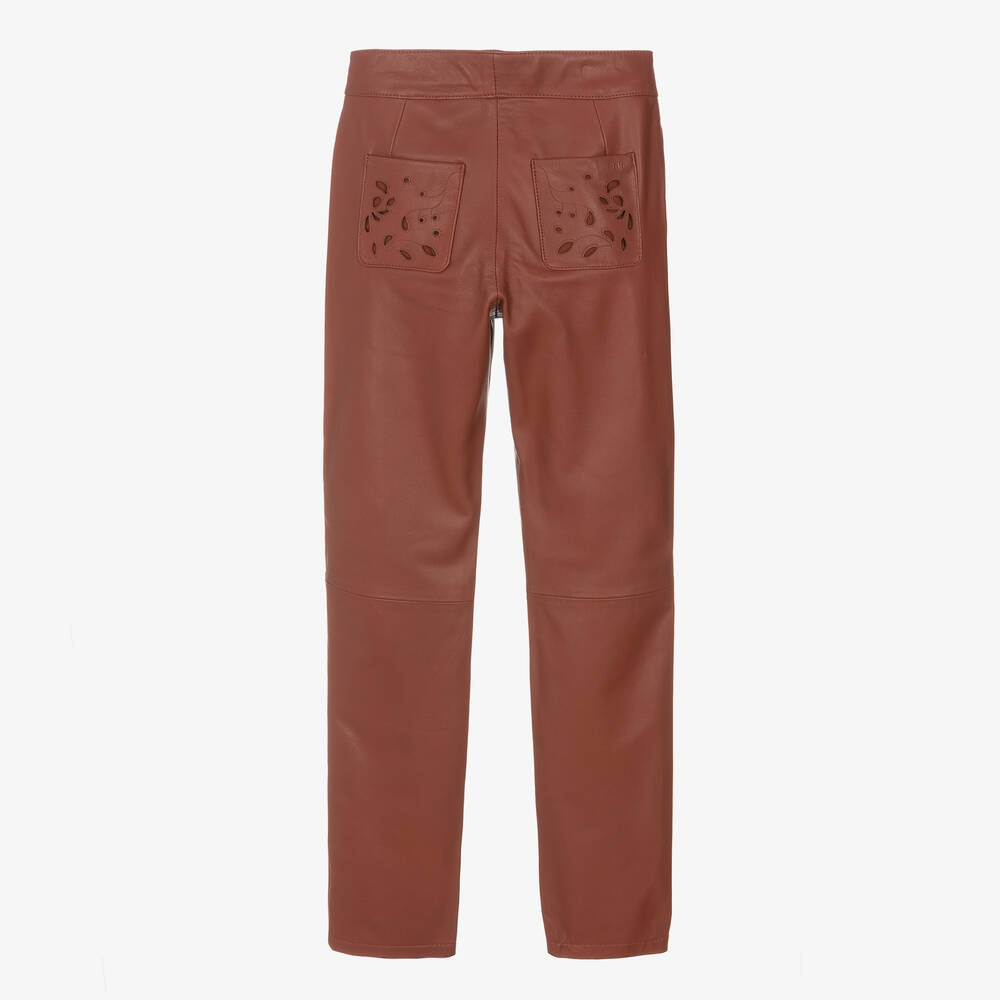 Pantalon outlet marron fille