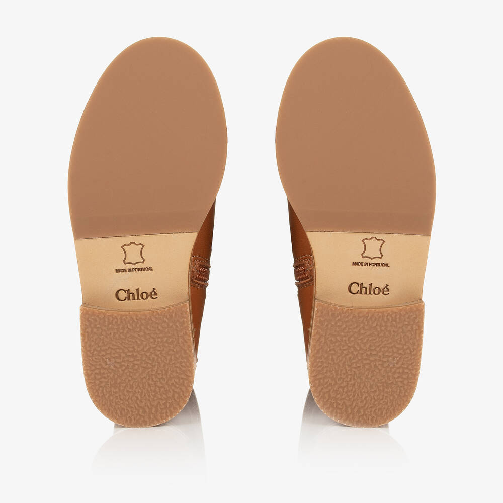 Chloé-Teen Girls Brown Suede & Leather Boots | Childrensalon Outlet