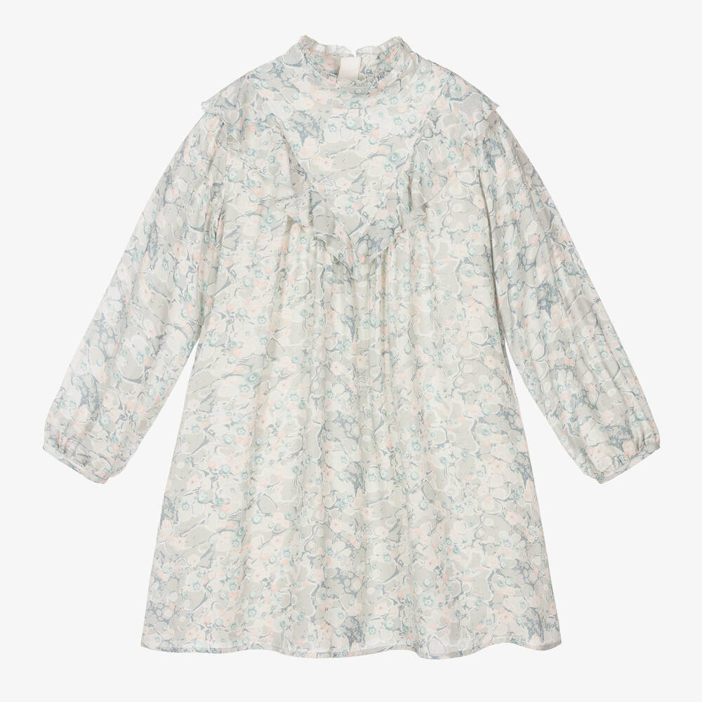 Chloé - Teen Girls Grey Floral Dress | Childrensalon