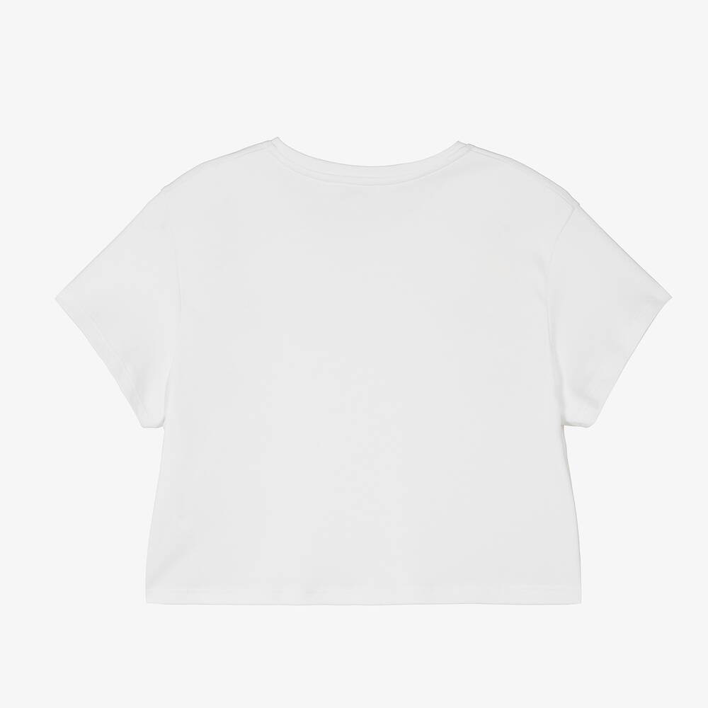 Chloé-Teen Girls Ivory Cotton Floral T-Shirt | Childrensalon Outlet
