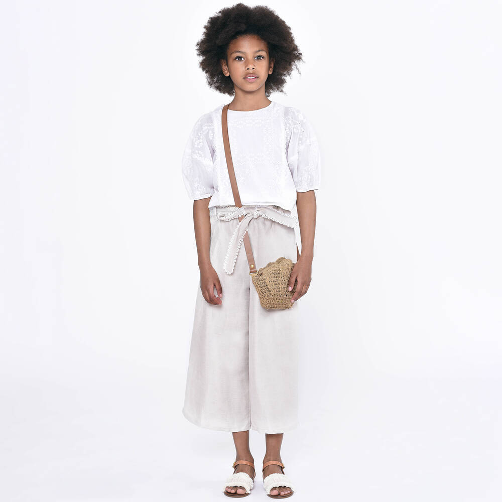 Chloé-Teen Girls Ivory Embroidered Blouse | Childrensalon Outlet