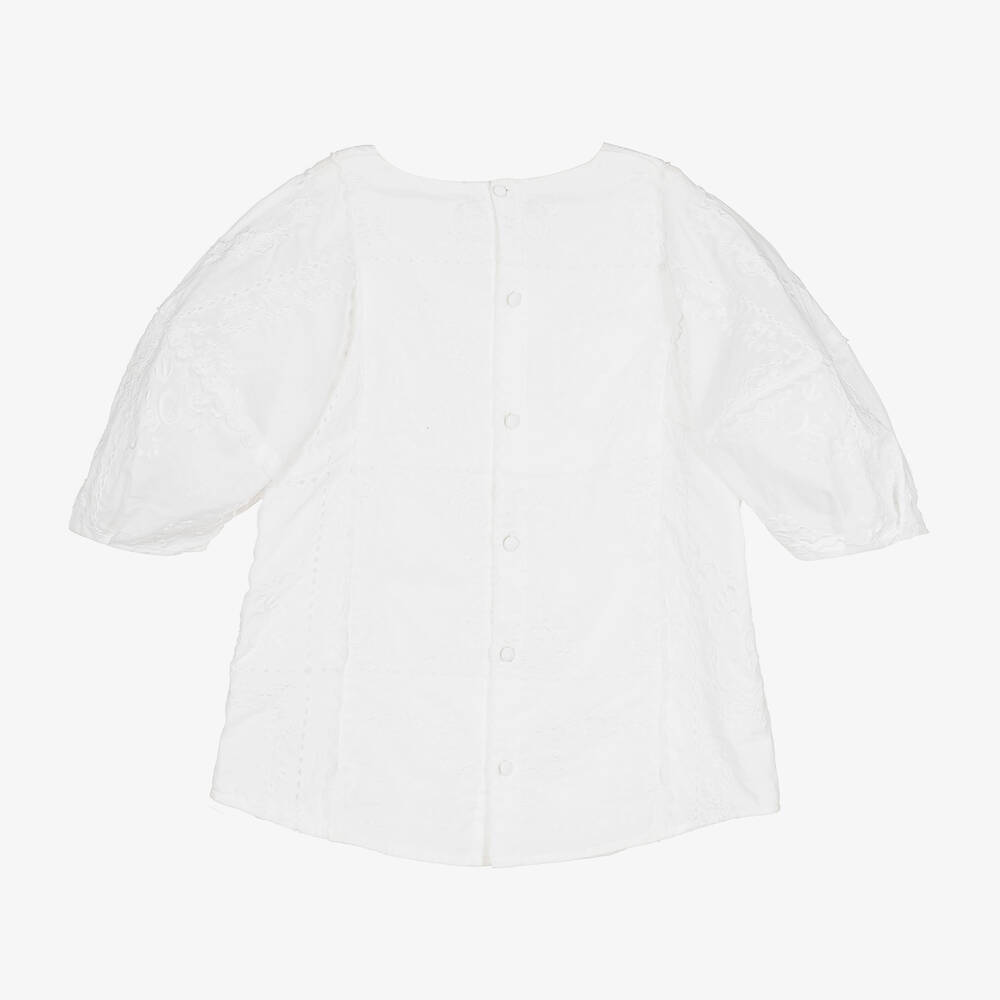Chloé-Teen Girls Ivory Embroidered Blouse | Childrensalon Outlet
