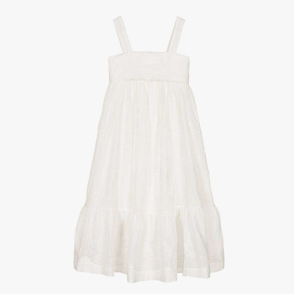 Chloé-Teen Girls Ivory Embroidered Dress | Childrensalon Outlet