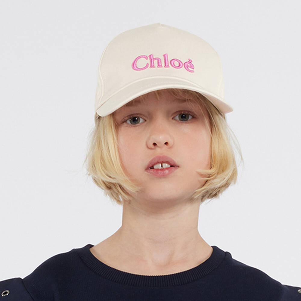 Chloé-Teen Girls Ivory Organic Cotton Cap | Childrensalon Outlet