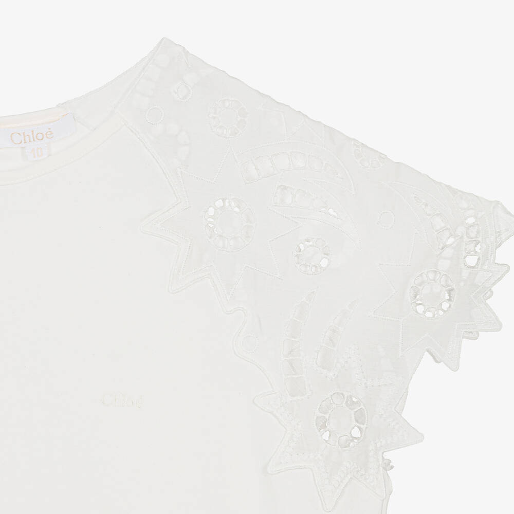 كلوي-تيشيرت قطن عضوي لون عاجي للمراهقات | Childrensalon Outlet