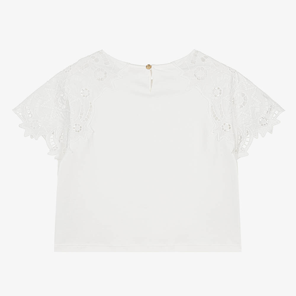 كلوي-تيشيرت قطن عضوي لون عاجي للمراهقات | Childrensalon Outlet