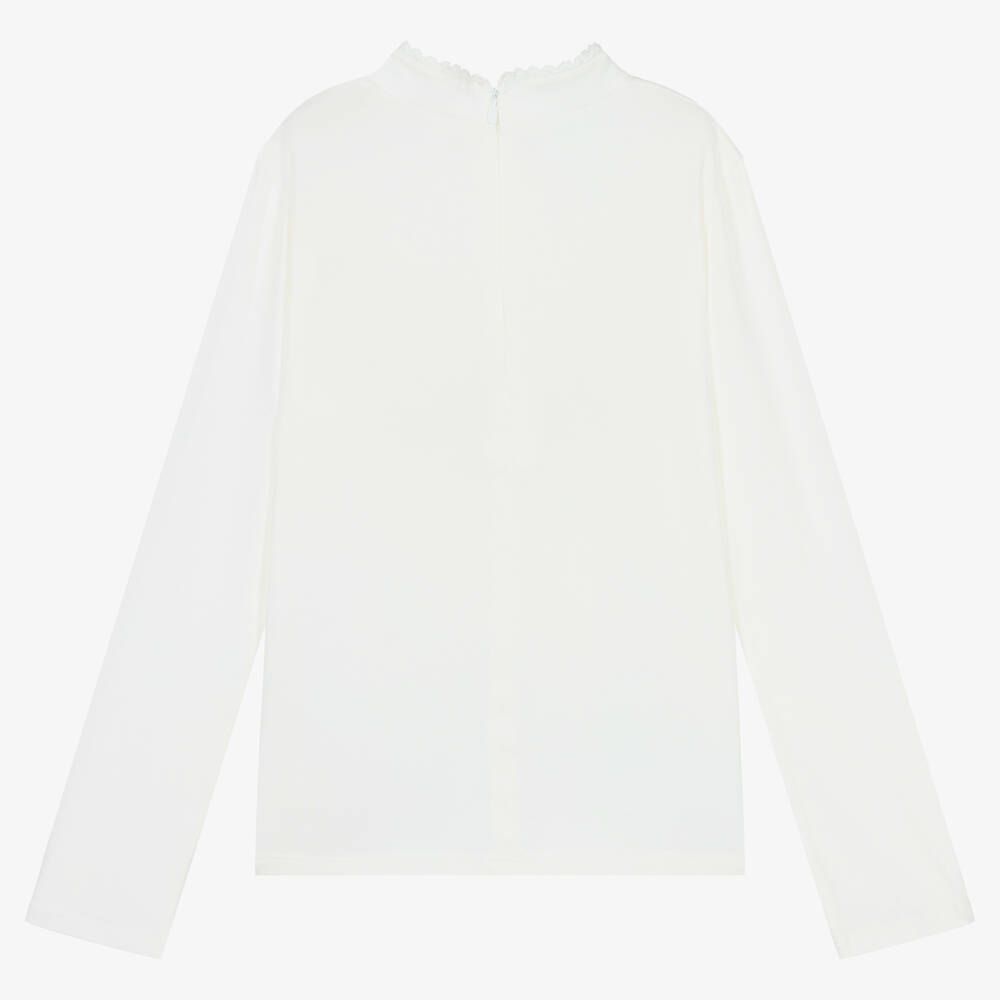 Chloé-Teen Girls Ivory Organic Cotton Top | Childrensalon Outlet