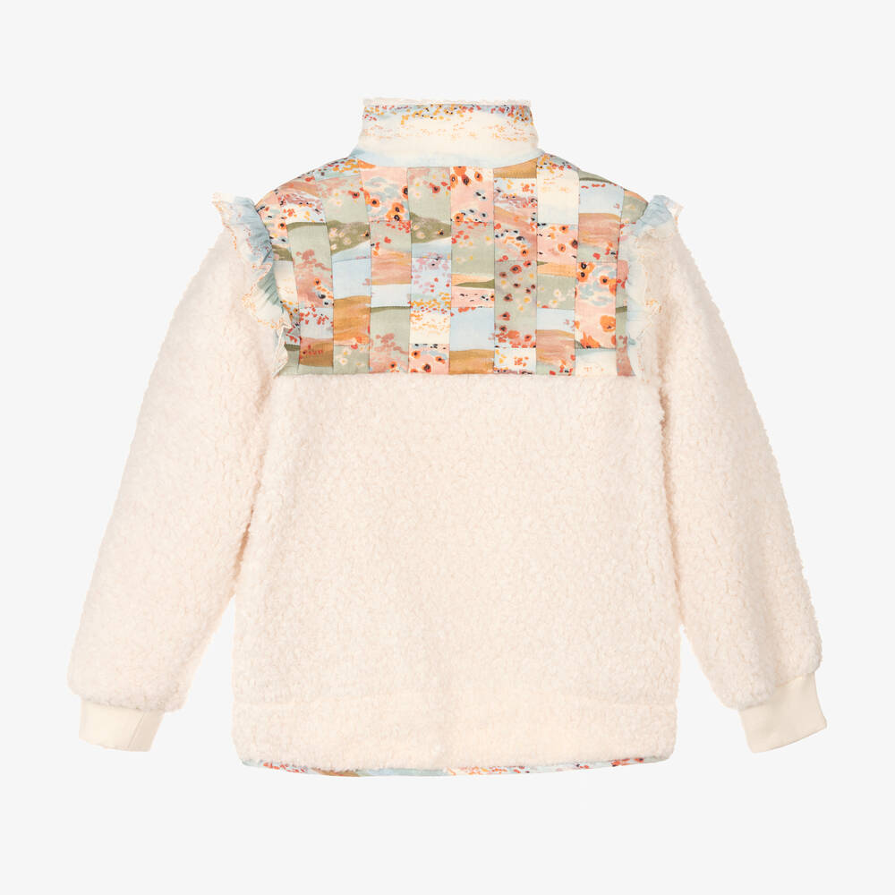 Chloé-Кремовый флисовый свитшот | Childrensalon Outlet