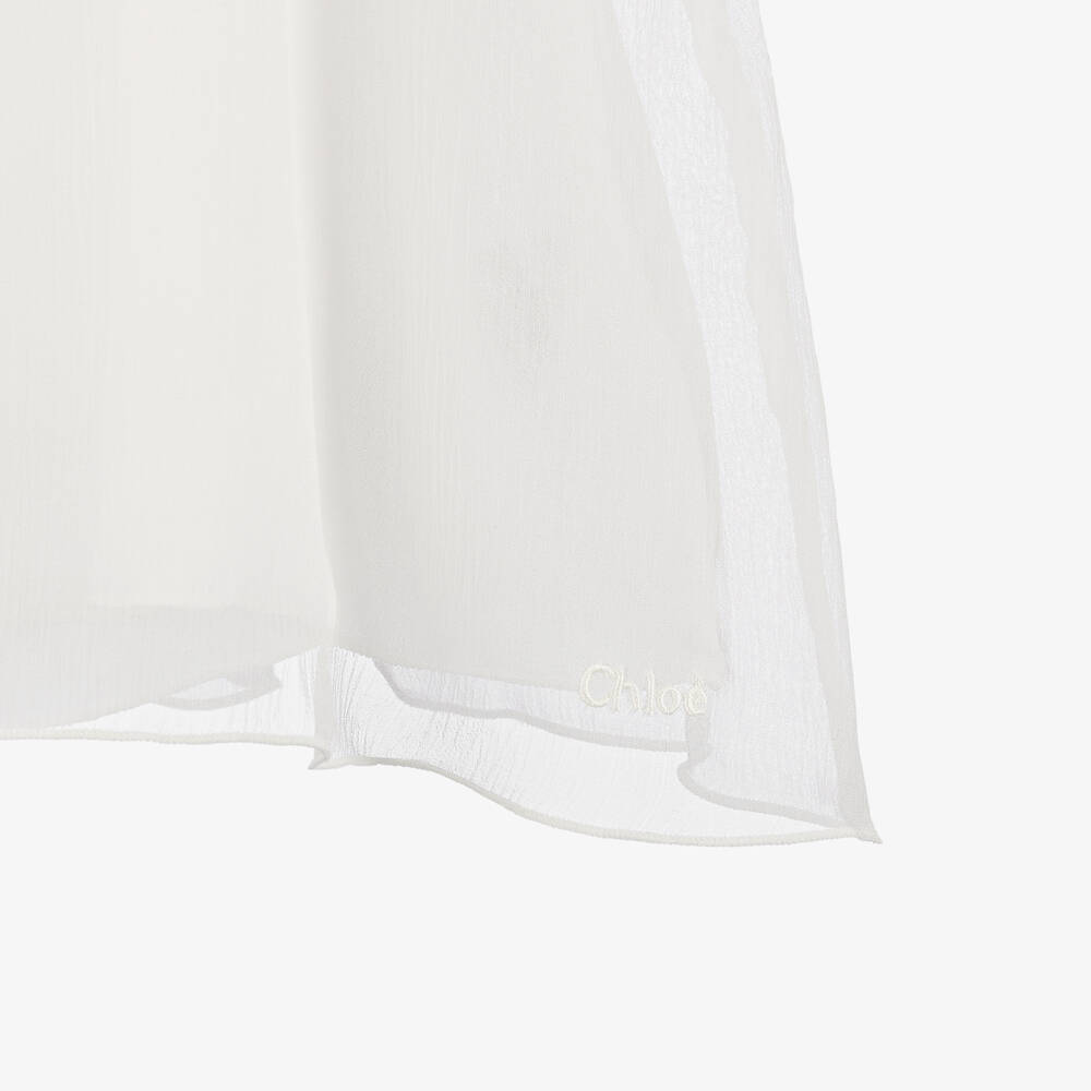 Chloé-Teen Girls Ivory Silk Dress | Childrensalon Outlet
