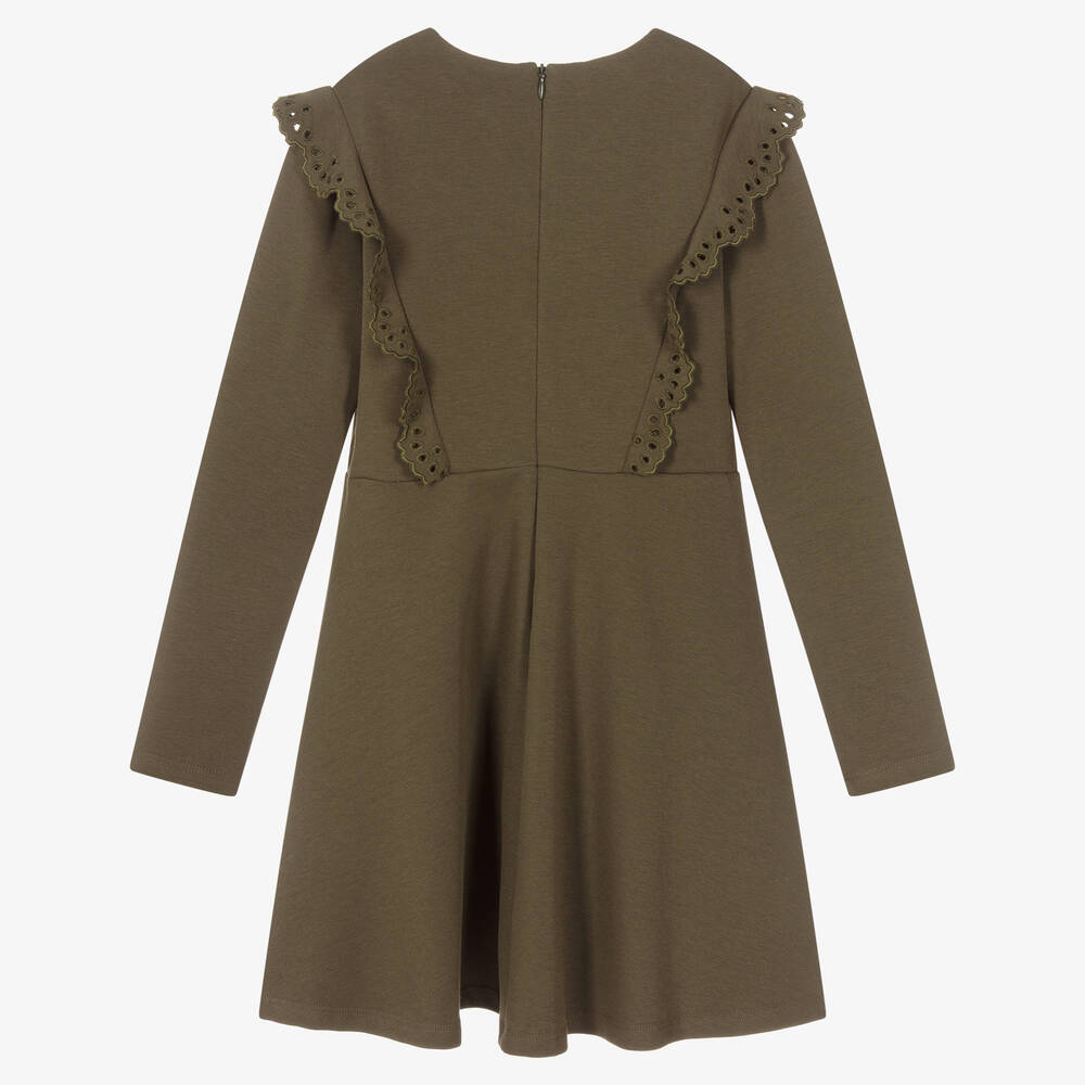 Chloé-Teen Girls Khaki Green Dress | Childrensalon Outlet