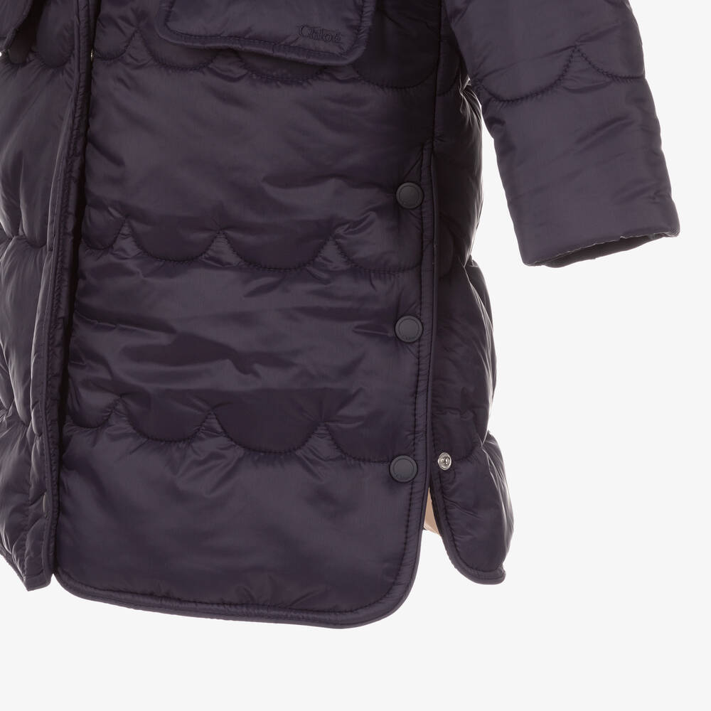 Manteau bleu marine fille sales