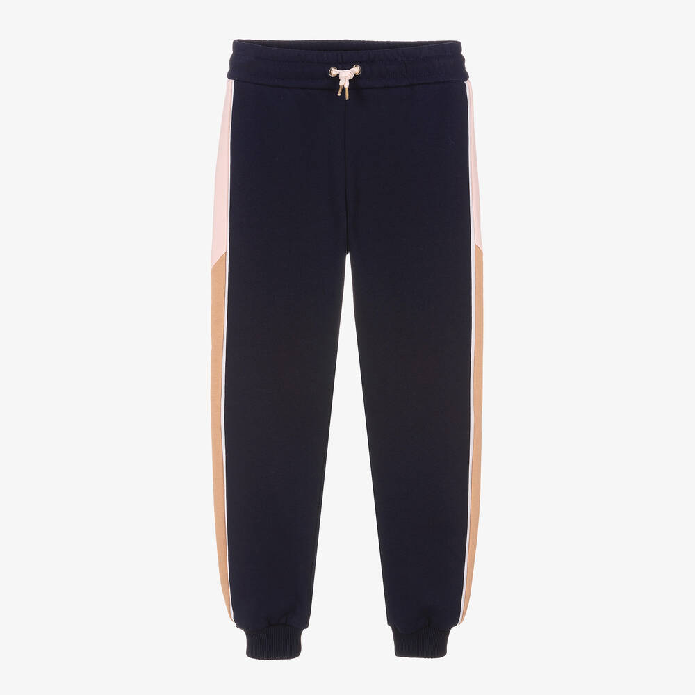 Girls navy blue joggers hotsell
