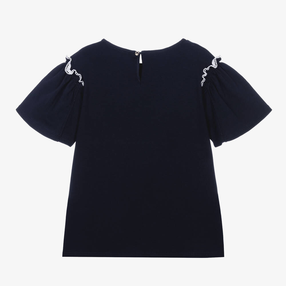 كلوي-تيشيرت قطن لون كحلي للمراهقات | Childrensalon Outlet