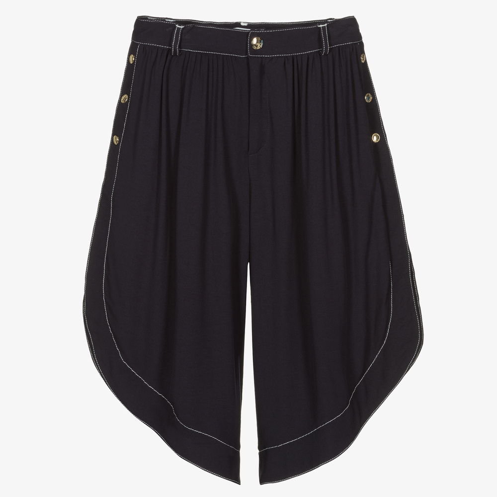 Chloé - Teen Girls Navy Blue Culottes | Childrensalon