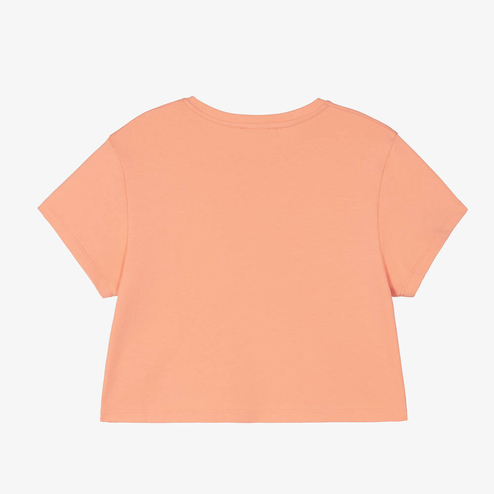 Chloé-Teen Girls Orange Cotton Floral T-Shirt | Childrensalon Outlet