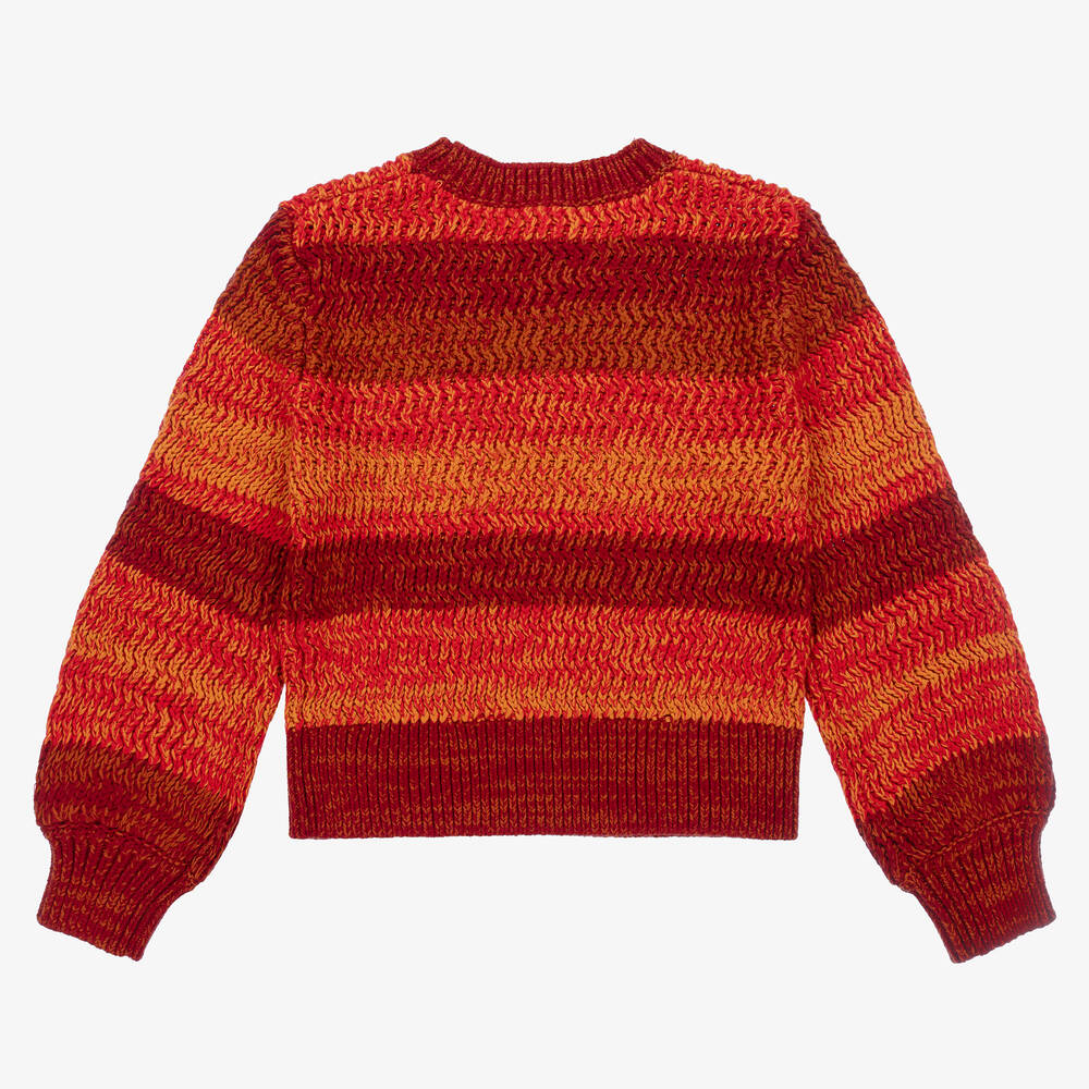 Chloé-Teen Girls Orange Cotton & Wool Knit Jumper | Childrensalon Outlet