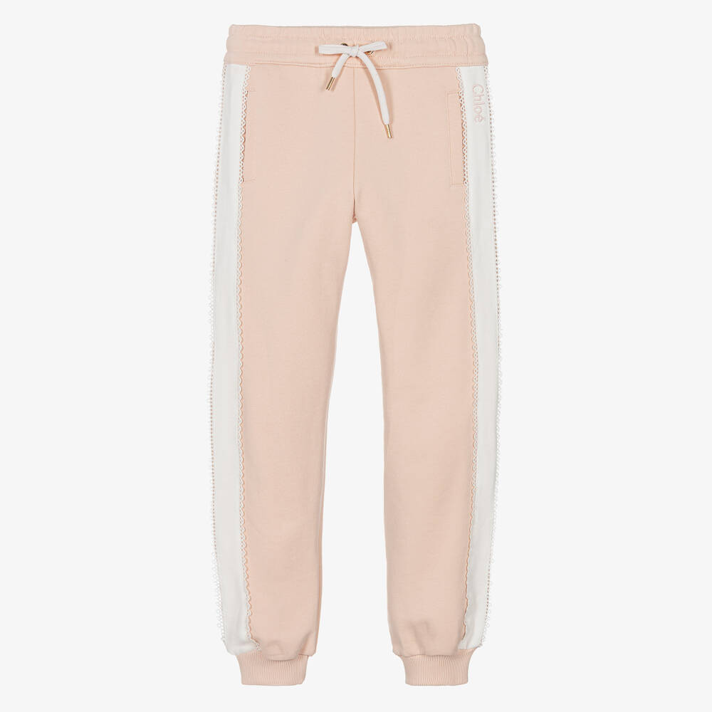 Chloé - Teen Girls Pale Pink Cotton Joggers | Childrensalon