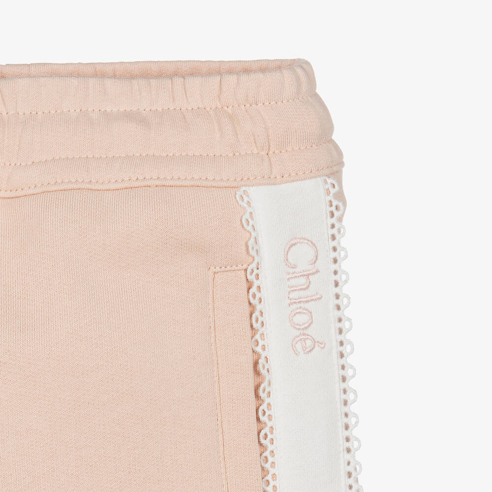 Chloé-Teen Girls Pale Pink Cotton Joggers | Childrensalon Outlet