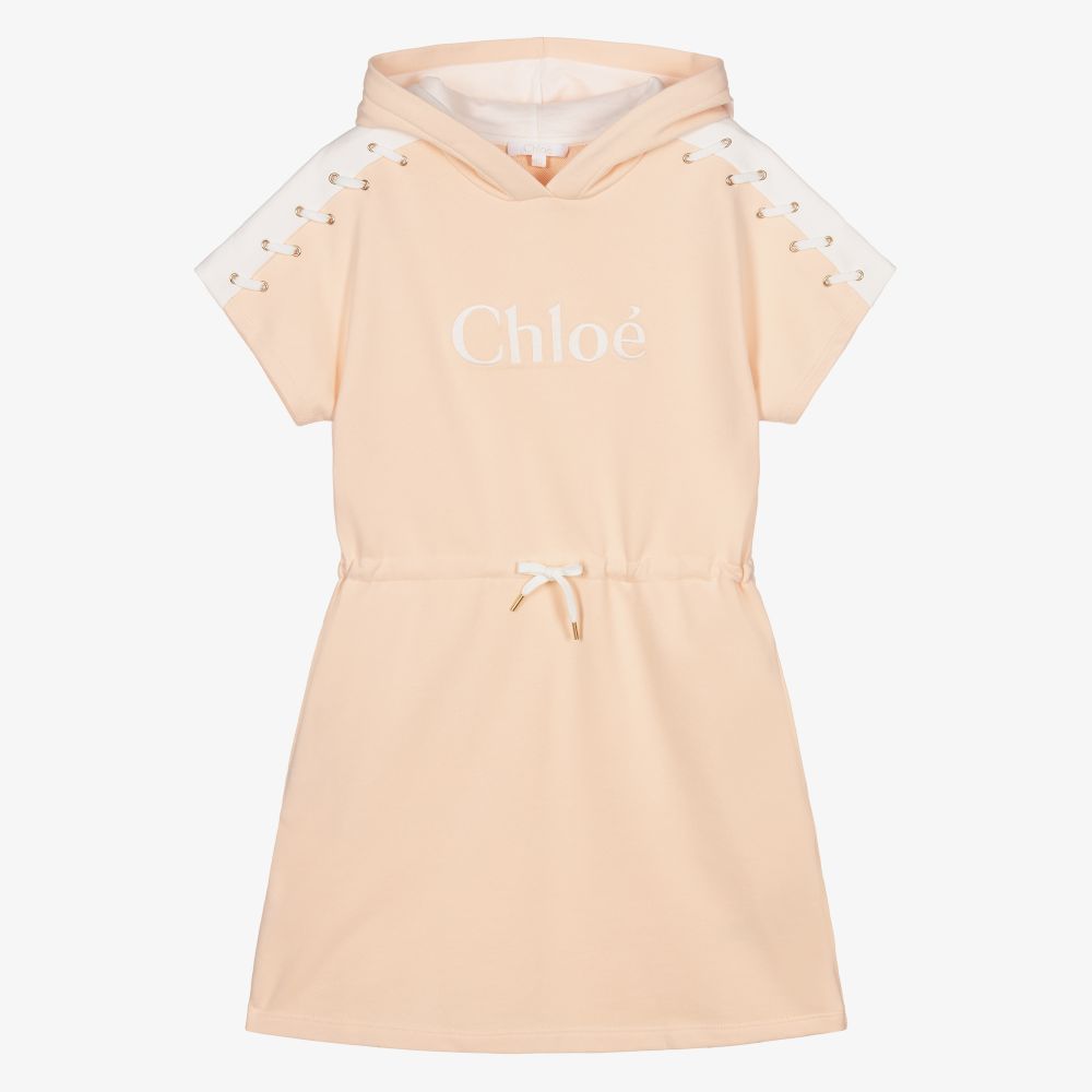 Chloé - فستان تينز قطن عضوي لون زهري | Childrensalon