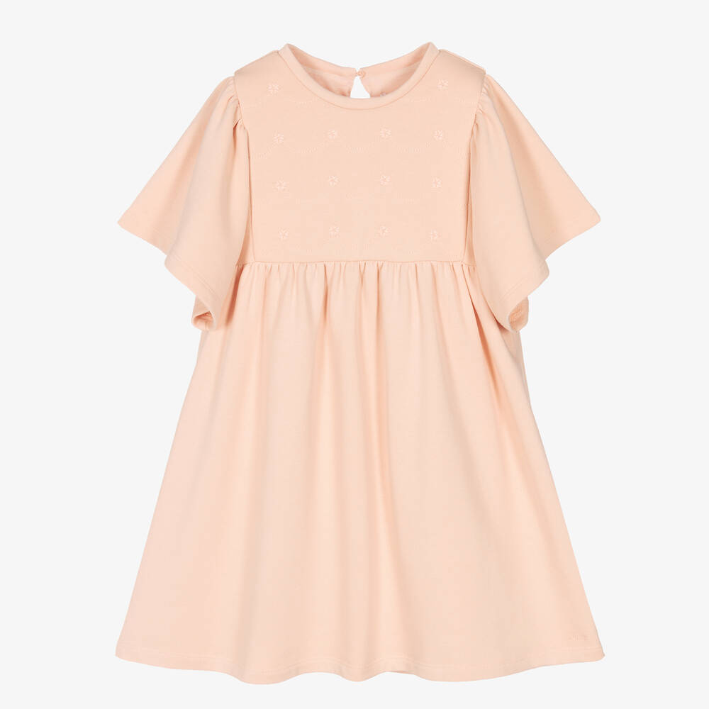 Chloé - Teen Girls Pink Cotton Embroidered Dress | Childrensalon