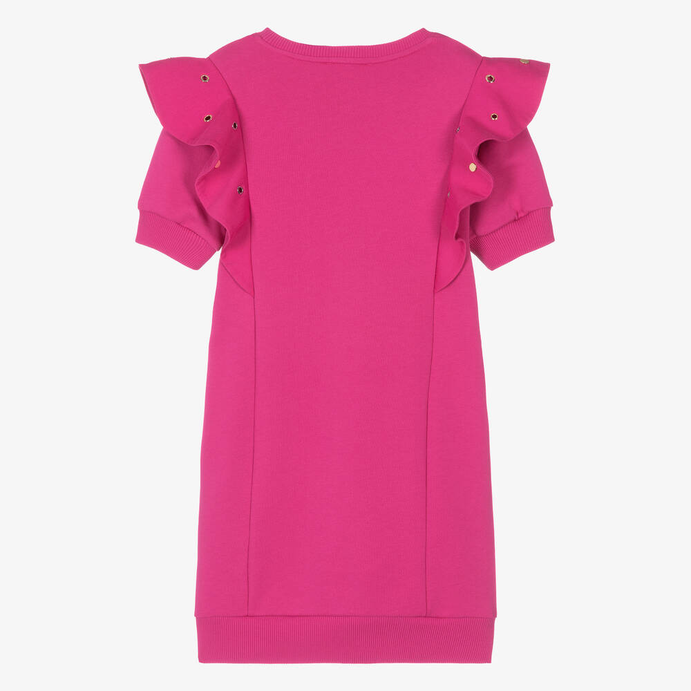 Chloé-Teen Girls Pink Cotton Eyelet Dress | Childrensalon Outlet
