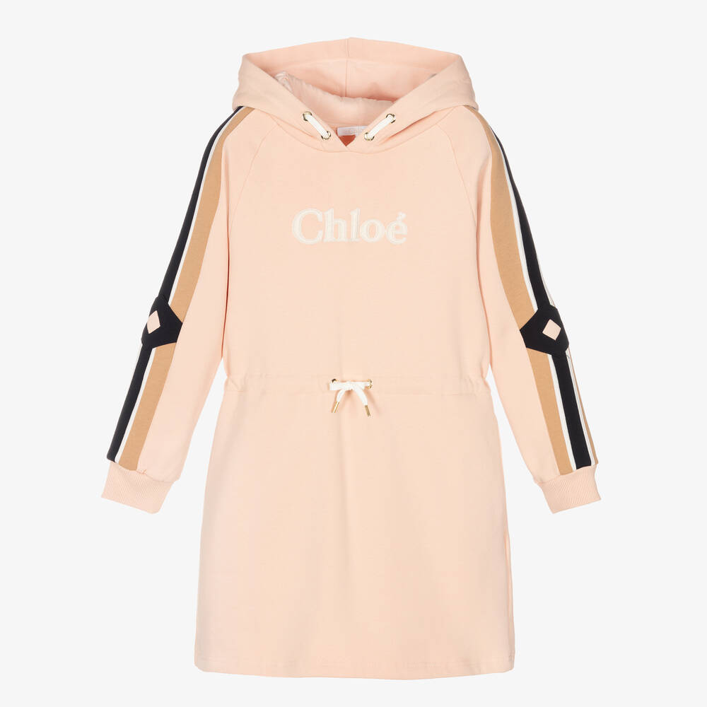 Chloé - Rosa Teen Baumwoll-Kapuzenkleid | Childrensalon