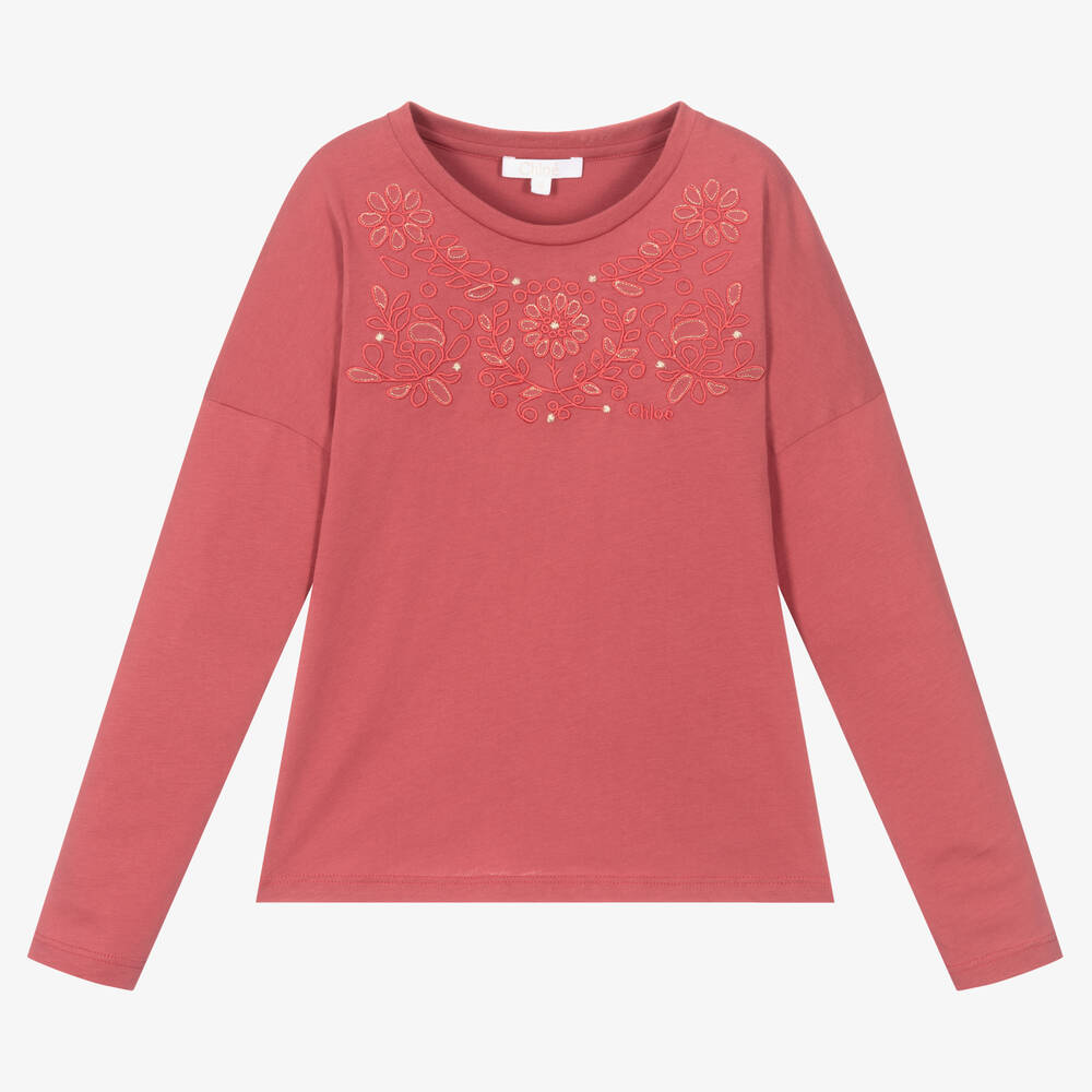 Chloé - Haut rose en coton Ado fille | Childrensalon