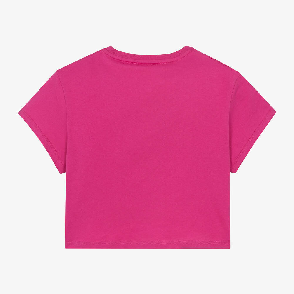 送料無料 通販  Girls Teen - Chloé Pink T-Shirt Cotton Embroidered Tシャツ(半袖/袖なし)