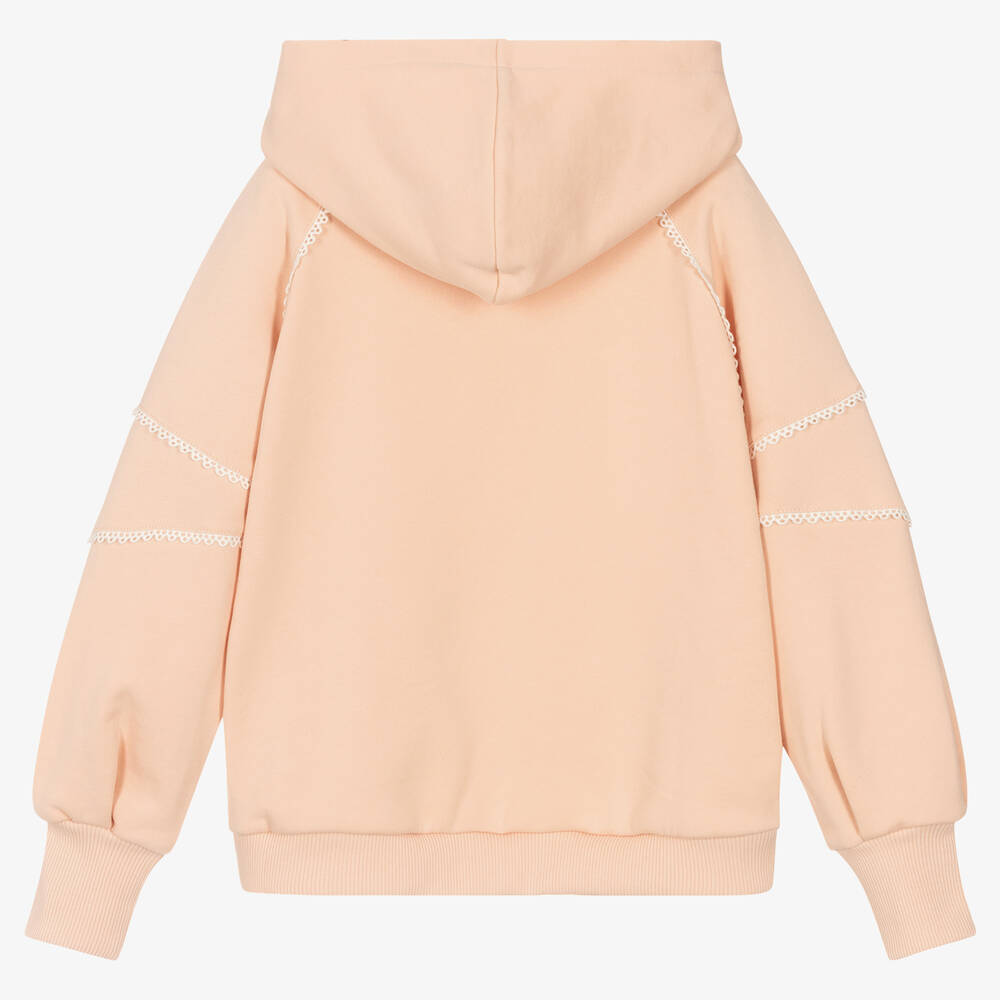 Chloé - Розовая худи с кружевом | Childrensalon Outlet