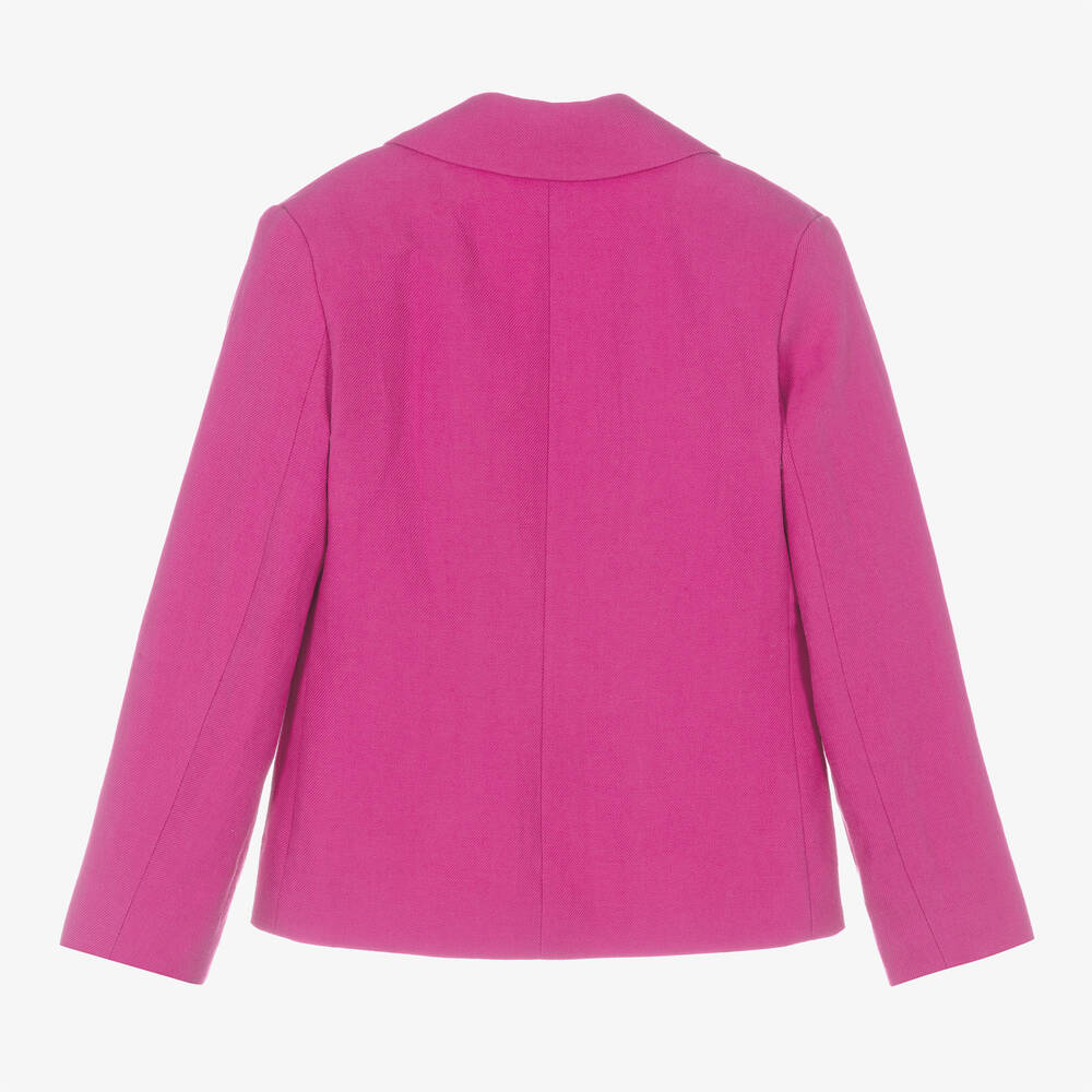 Pink cotton blazer sales