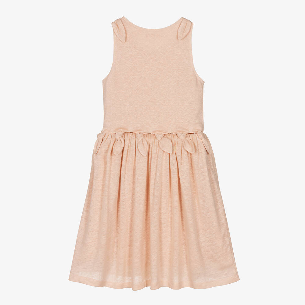 Chloé-فستان تينز بناتي كتان لون زهري | Childrensalon Outlet