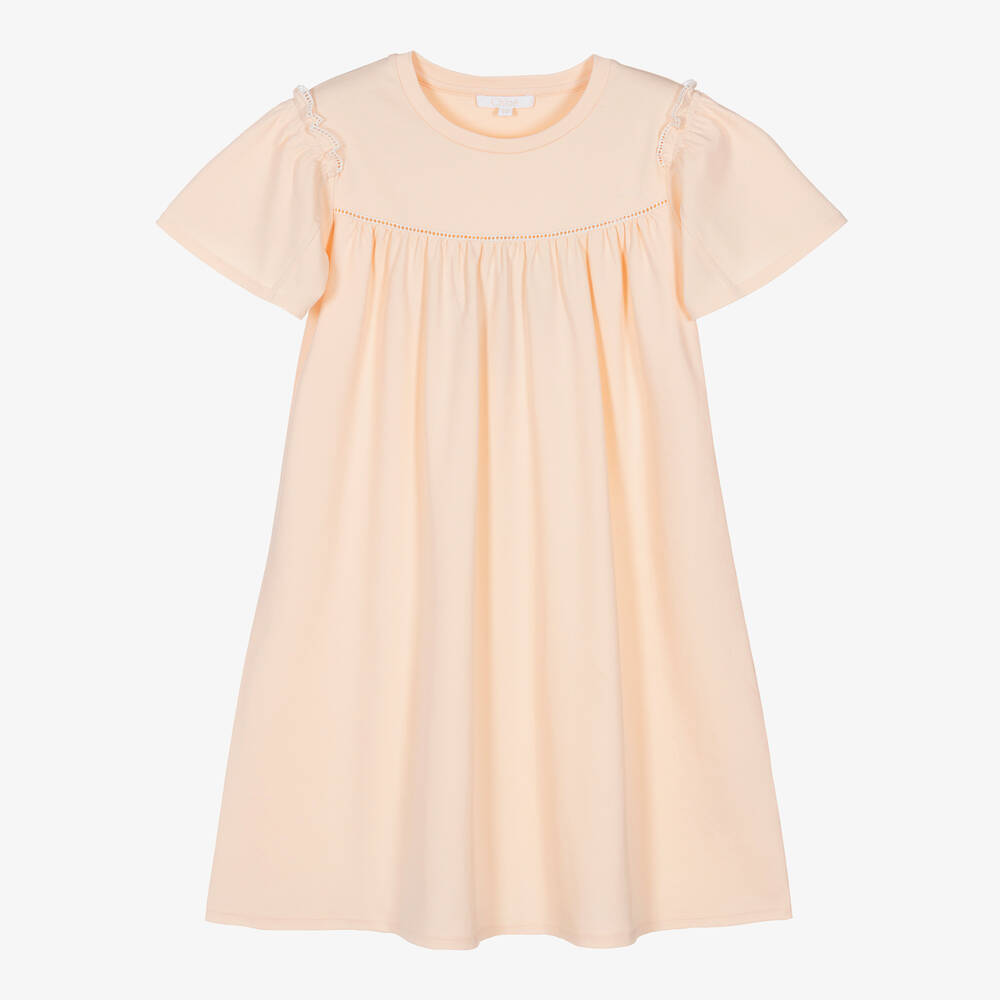 Chloé-Teen Girls Pink Organic Cotton Dress | Childrensalon Outlet