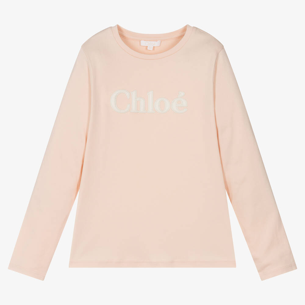 Chloé - Haut rose en coton bio pour ado fille | Childrensalon