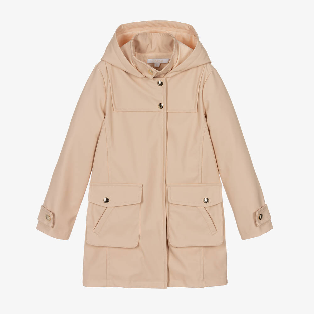 Chloé - Teen Girls Pink Pocket Rain Coat | Childrensalon