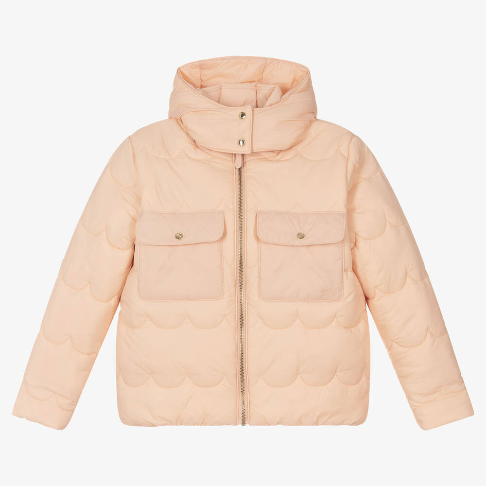 Chloé - Teen Girls Pink Puffer Jacket | Childrensalon
