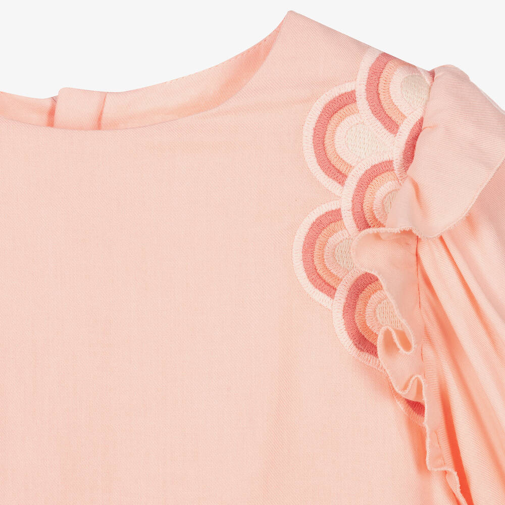 Chloé-Teen Girls Pink Ruffle Dress | Childrensalon Outlet