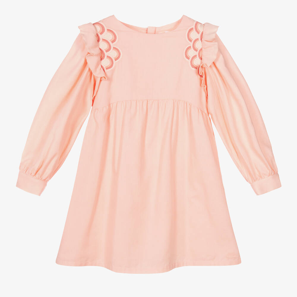 Chloé - Robe rose à volants ado fille | Childrensalon