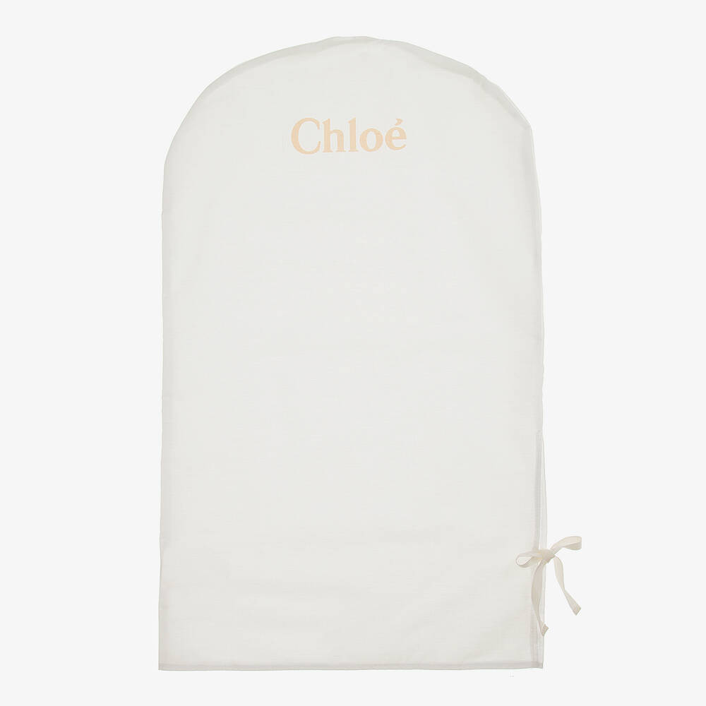 Chloé-Красное шелковое платье с рюшами | Childrensalon Outlet