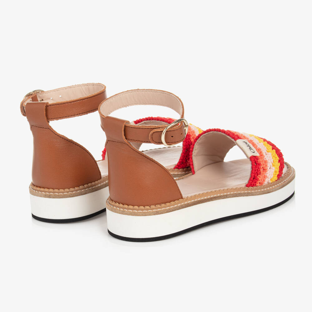 Chloé-Коричневые сандалии с пряжками | Childrensalon Outlet