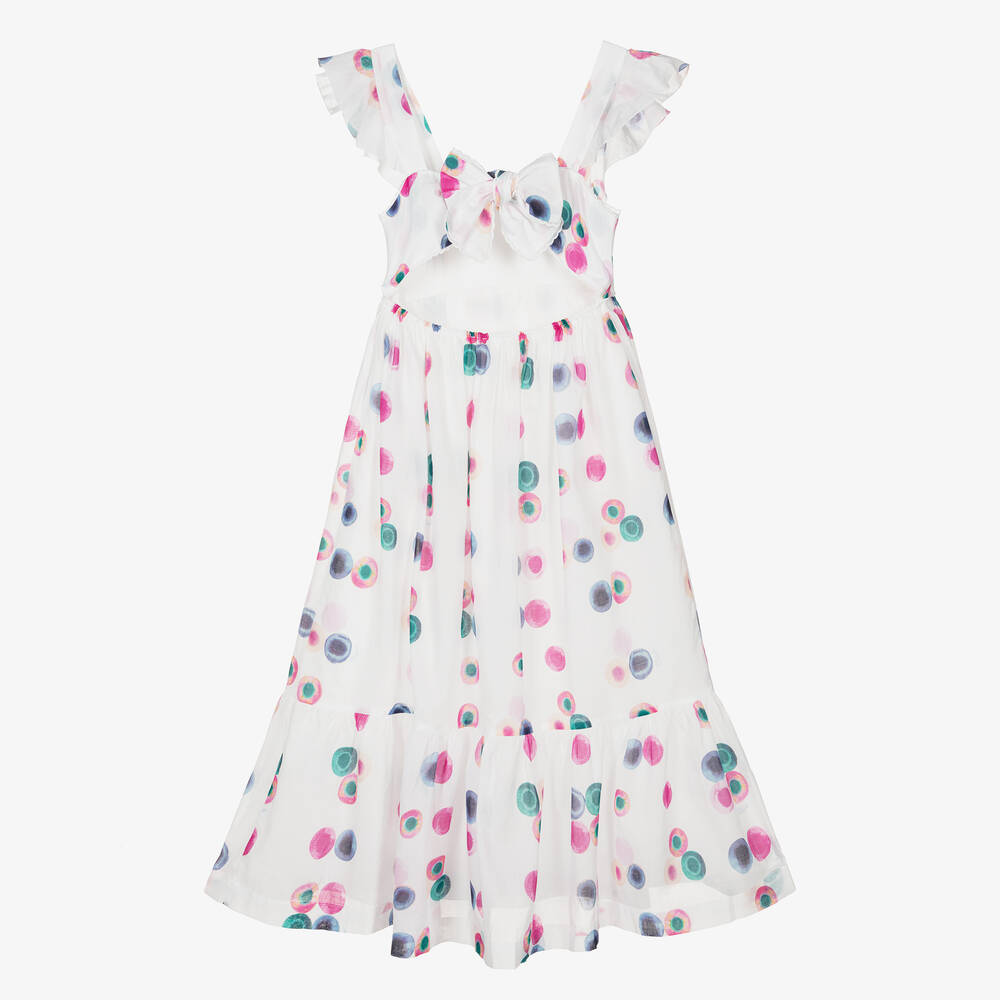 Chloé-Teen Girls White Cotton Voile Dress | Childrensalon Outlet
