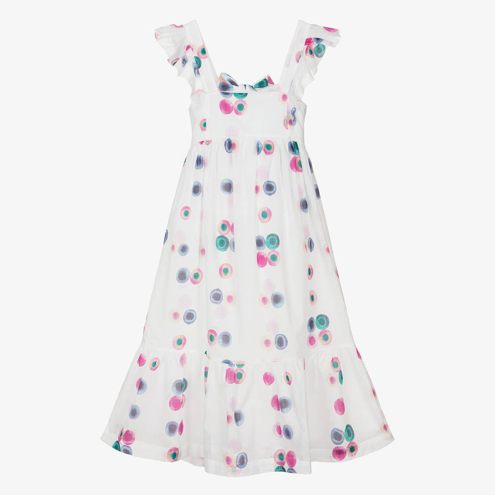 Chloé-Teen Girls White Cotton Voile Dress | Childrensalon Outlet
