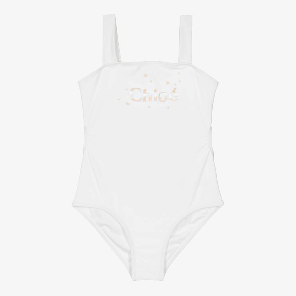 Chloé-Teen Girls White Swimsuit | Childrensalon Outlet