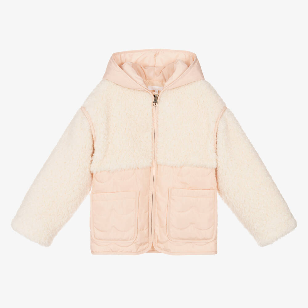 Chloé - Teen Pink Faux Fur Jacket | Childrensalon