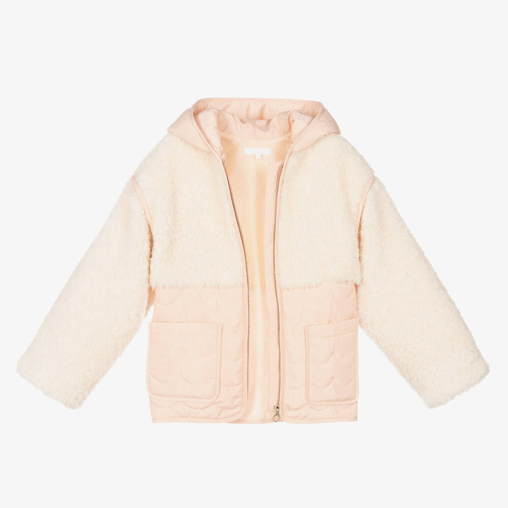 Chloé-Teen Pink Faux Fur Jacket | Childrensalon Outlet