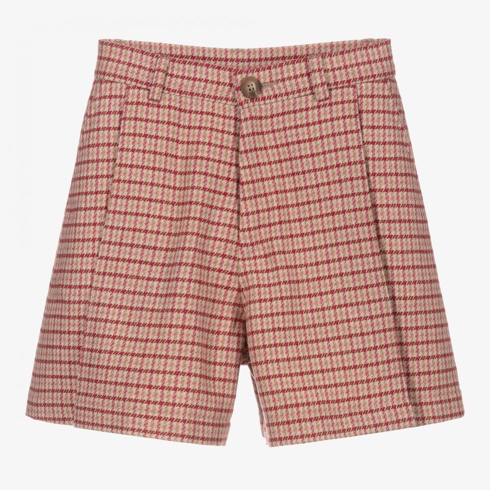 Chloé - Teen Pink Tweed Check Shorts | Childrensalon