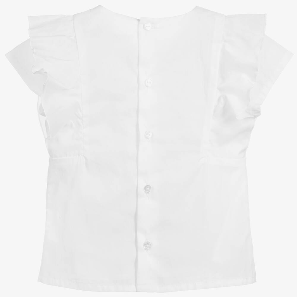 Chloé-White & Pink Cotton Blouse | Childrensalon Outlet