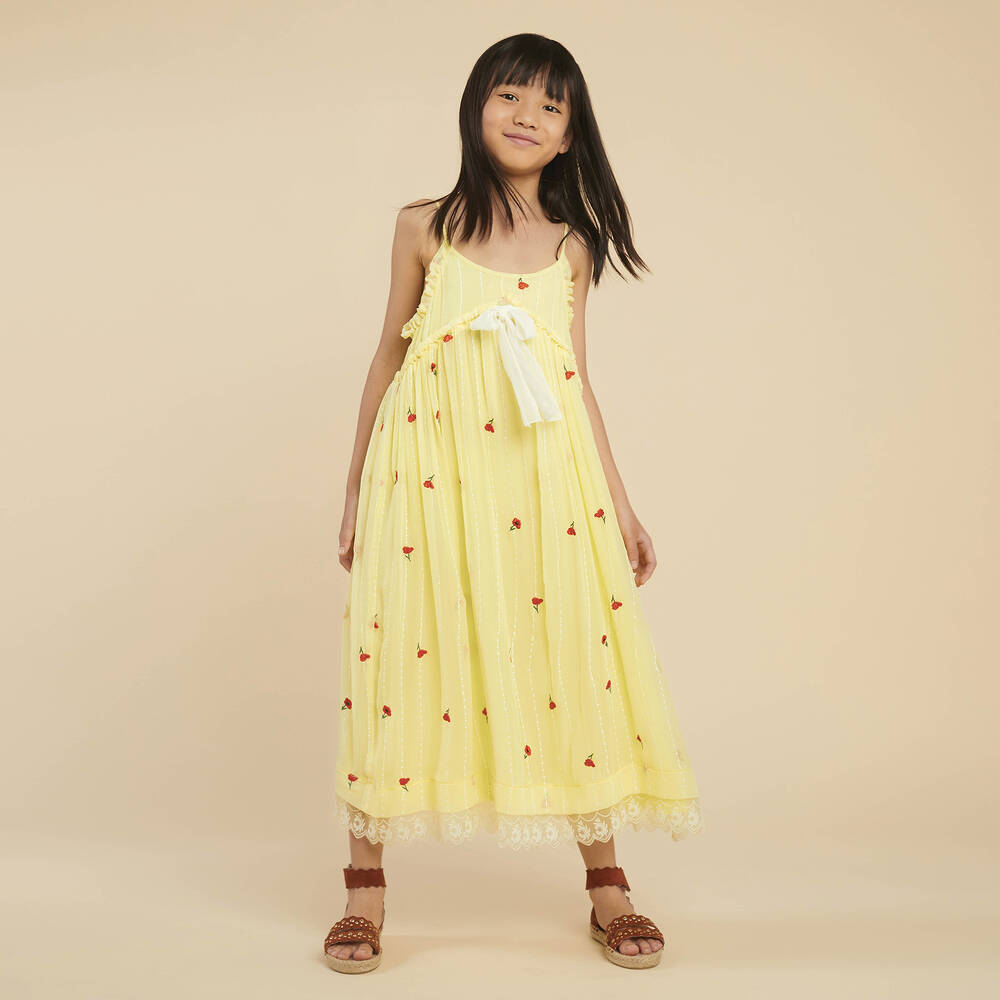 ワンピース CHLOE Pastel Yellow Silk Dress Y2A8607.jpg?v=1741149256&width=600
